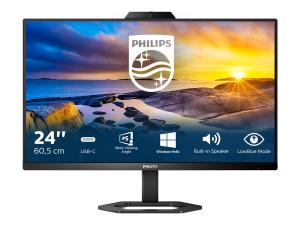 Philips 24E1N5300HE - 5000 Series - écran LED - 24" (23.8" visualisable) - 1920 x 1080 Full HD (1080p) @ 75 Hz - IPS - 300 cd/m² - 1000:1 - 1 ms - HDMI, DisplayPort, USB-C - haut-parleurs - noir texturé - 24E1N5300HE/00 - Écrans d'ordinateur