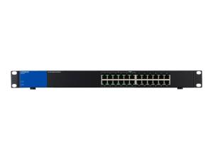 Linksys Business LGS124P - Commutateur - non géré - 12 x 10/100/1000 (PoE+) + 12 x 10/100/1000 - Montable sur rack - PoE+ (120 W) - AC 100/230 V - LGS124P-EU - Concentrateurs et commutateurs gigabit