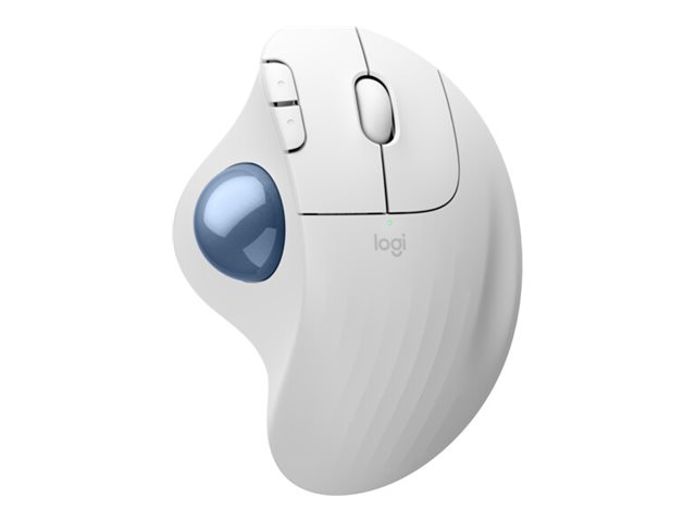 Logitech Ergo Series ERGO M575S - Boule de commande - ergonomique - optique - 5 boutons - sans fil - Bluetooth, 2.4 GHz - récepteur USB Logitech Logi Bolt - blanc cassé - 910-007030 - Dispositifs de pointage