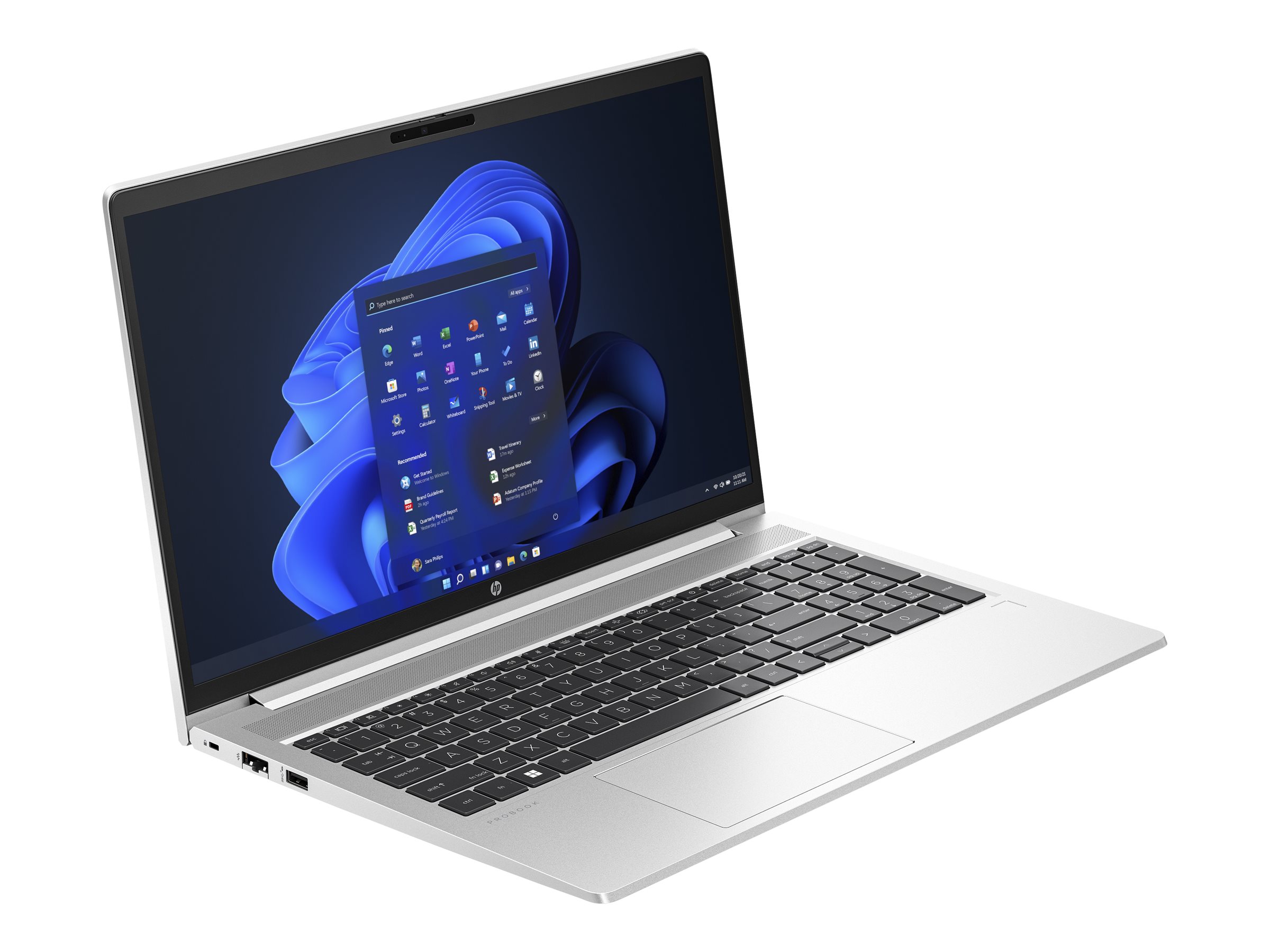 HP ProBook 455 G10 Notebook - AMD Ryzen 5 - 7530U / jusqu'à 4.5 GHz - Win 11 Pro - Radeon Graphics - 16 Go RAM - 512 Go SSD NVMe - 15.6" IPS 1920 x 1080 (Full HD) - Gigabit Ethernet - Wi-Fi 6E, Bluetooth - brochet argent aluminium - clavier : Français - 859R2EA#ABF - Ordinateurs portables