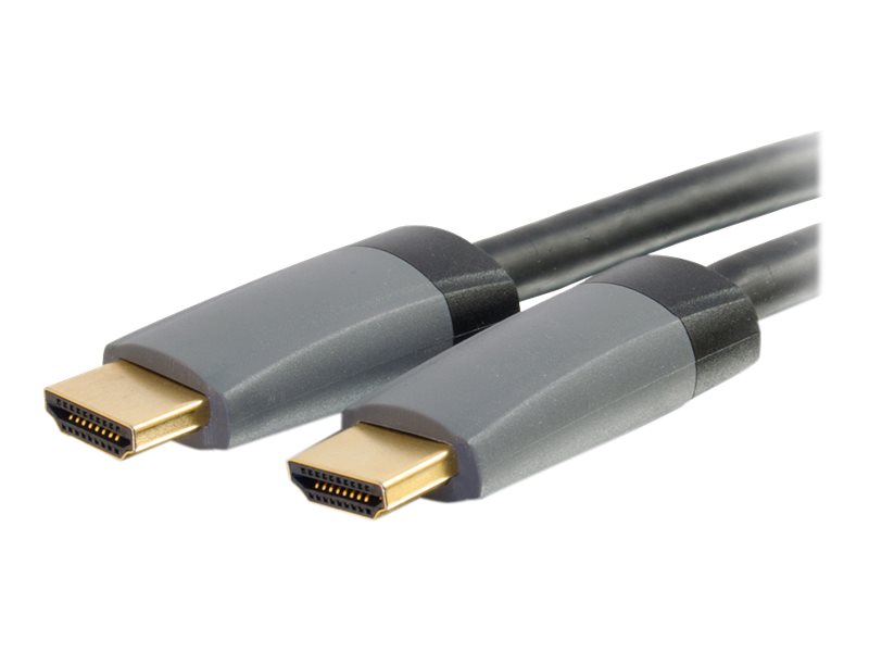 C2G 35ft 4K HDMI Cable with Ethernet - High Speed - In-Wall CL-2 Rated - Câble HDMI avec Ethernet - HDMI mâle pour HDMI mâle - 10.7 m - blindé - noir - support 4K - 50634 - Accessoires pour systèmes audio domestiques