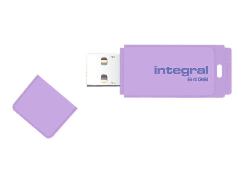 Integral Pastel - Clé USB - 64 Go - USB 2.0 - lavande - INFD64GBPASLH - Lecteurs flash