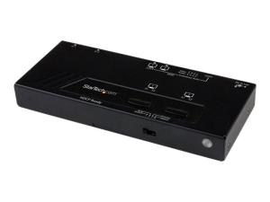 StarTech.com Switch Matrice HDMI 2x2 avec Commutation Automatique et Prioritaire - Boîtier de Partage / Matrice HDMI 2x2 - 1080p - Commutateur vidéo/audio - de bureau - pour P/N: SVA12M2NEUA, SVA12M5NA - VS222HDQ - Commutateurs audio et vidéo