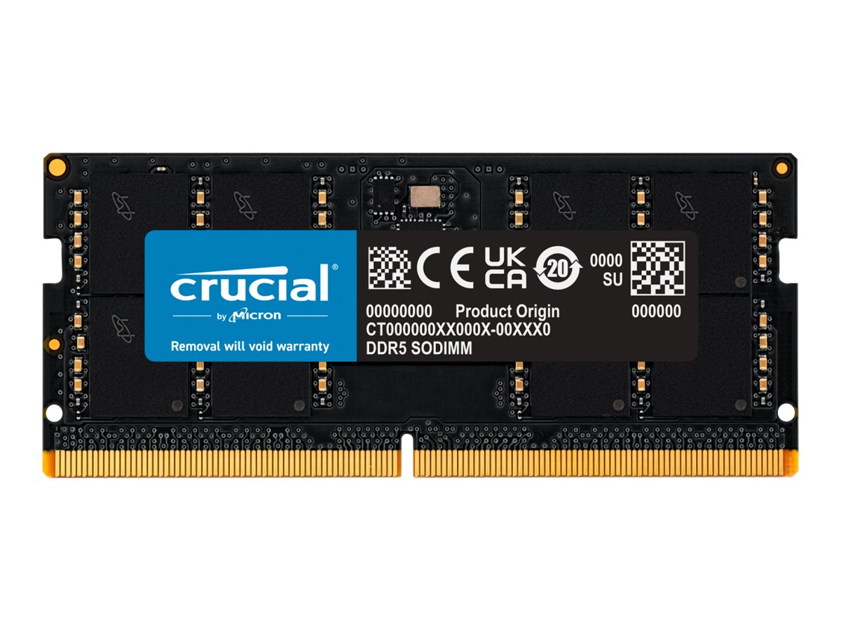 Crucial - DDR5 - module - 32 Go - SO DIMM 262 broches - 5600 MHz / PC5-44800 - CL46 - 1.1 V - non ECC - CT32G56C46S5 - DDR5