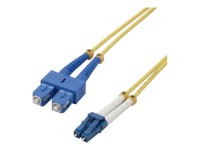 MCL - Câble réseau - mode unique LC (M) pour mode unique SC (M) - 5 m - fibre optique - 9 / 125 micromètres - OS2 - sans halogène - FJOS2/SCLC-5M - Câblesenfibres