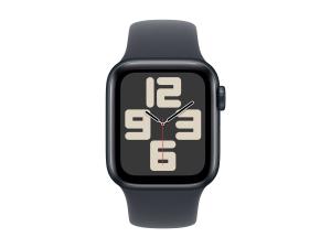 Apple Watch SE (GPS + Cellular) - 2e génération - 40 mm - aluminium minuit - montre intelligente avec bande sport - fluoroélastomère - minuit - taille du bracelet : S/M - 32 Go - Wi-Fi 4, Bluetooth, LTE - 4G - 27.8 g - MXGC3QF/A - Montres intelligentes