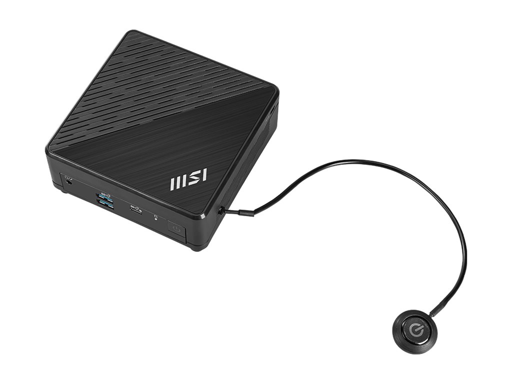 MSI Cubi N ADL 002EU - Mini PC Celeron N100 / jusqu'à 3.4 GHz - RAM 4 Go - SSD 128 Go - NVMe - UHD Graphics - Gigabit Ethernet - Win 11 Pro - moniteur : aucun - noir - 9S6-B0A911-096 - Ordinateurs de bureau