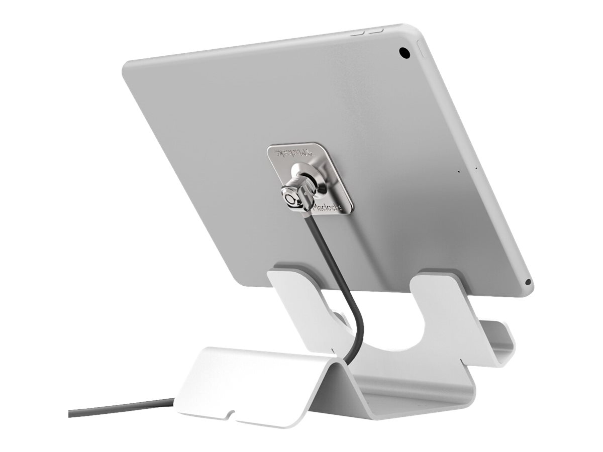 Compulocks Support universel pour tablette avec verrou à câble clé blanc - Pied - pour tablette - verrouillable - aluminium de haute qualité - blanc - montable en surface - CL12UTHWB - Accessoires pour ordinateur portable et tablette