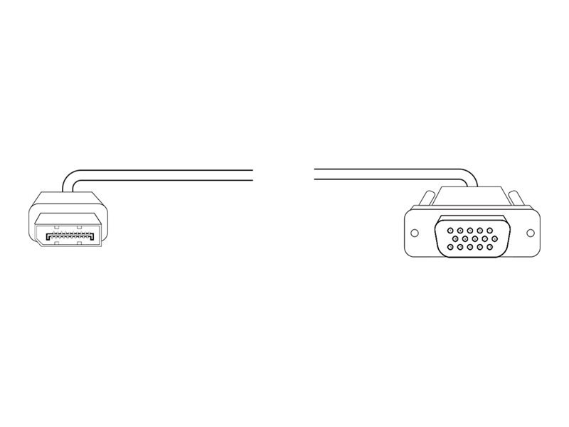Humanscale - Câble adaptateur - DisplayPort (M) pour Adaptateur VGA (F) - CA-DPVG - Câbles vidéo