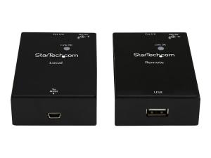StarTech.com Extendeur Ethernet 1 port USB sur Cat5/Cat6 - jusqu'à 40 m - Câble de rallonge USB - USB 2.0 - plus de CAT 5e/6 - jusqu'à 50 m - pour P/N: SVA5N3NEUA - USB2001EXTV - Prolongateurs de signal