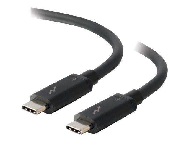 C2G 2m Thunderbolt 3 Cable (20Gbps) - Thunderbolt Cable 4K - Black - Câble Thunderbolt - 24 pin USB-C (M) pour 24 pin USB-C (M) - Thunderbolt 3 - 30 V - 2 m - support 4K - noir - 88839 - Câbles spéciaux