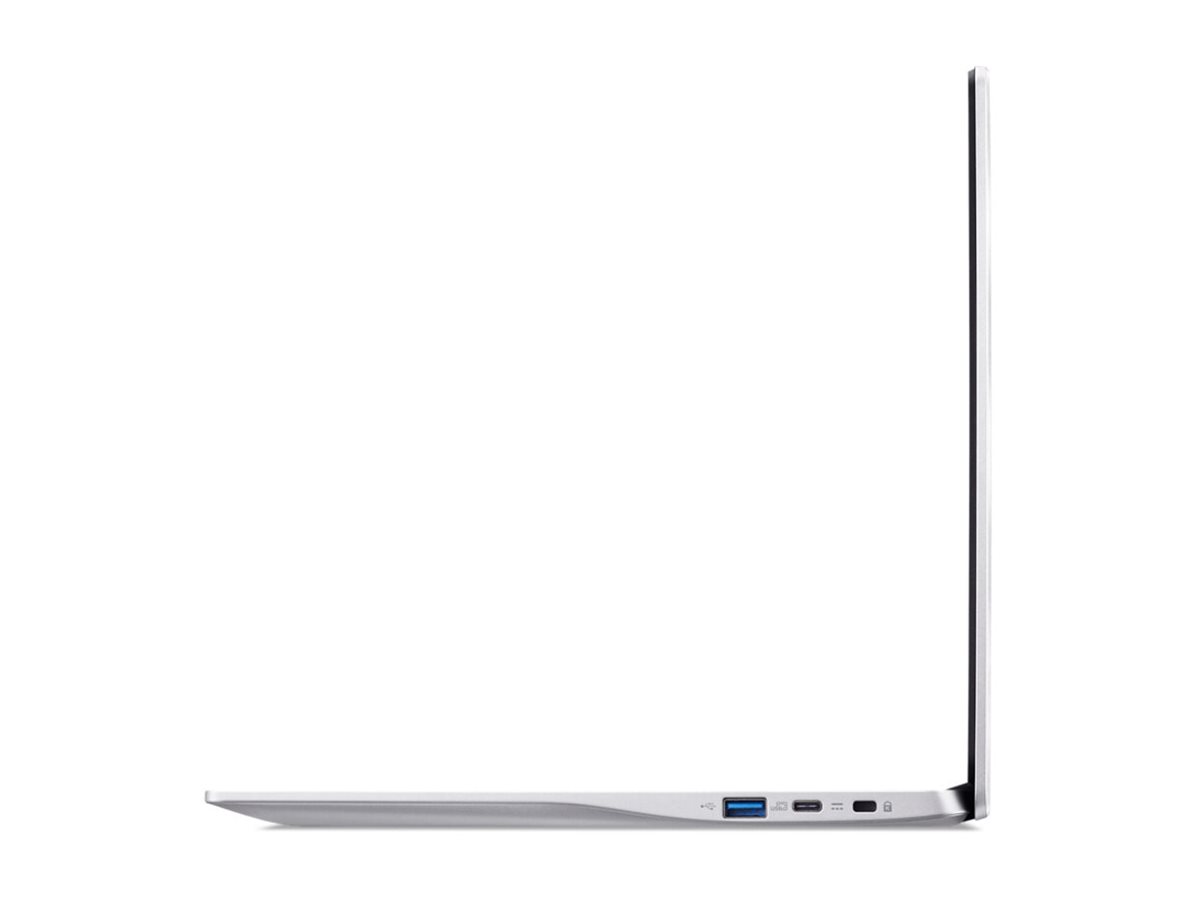 Acer Chromebook 315 CB315-4HT - Intel Pentium Silver - N6000 / jusqu'à 3.3 GHz - Chrome OS - UHD Graphics - 8 Go RAM - 32 Go eMMC - 15.6" IPS écran tactile 1920 x 1080 (Full HD) - IEEE 802.11b, IEEE 802.11a, IEEE 802.11g, IEEE 802.11n, IEEE 802.11ac, Bluetooth 5.2, IEEE 802.11ax (Wi-Fi 6) - Wi-Fi 6 - Argent pur - clavier : Français - NX.KBAEF.003 - Netbook