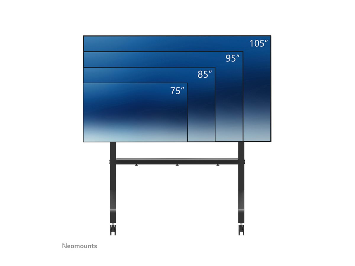 Neomounts FL50-575BL1 - Chariot - robuste - pour présentoir - support au sol - verrouillable - acier - noir - Taille d'écran : 65"-110" - FL50-575BL1 - Montages d'équipement audio et vidéo