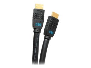 C2G 20ft Ultra Flexible 4K Active HDMI Cable Gripping 4K 60Hz - In-Wall M/M - Câble HDMI avec Ethernet - HDMI mâle pour HDMI mâle - 6.1 m - noir - actif, support pour 4K60Hz - C2G10381 - Câbles HDMI