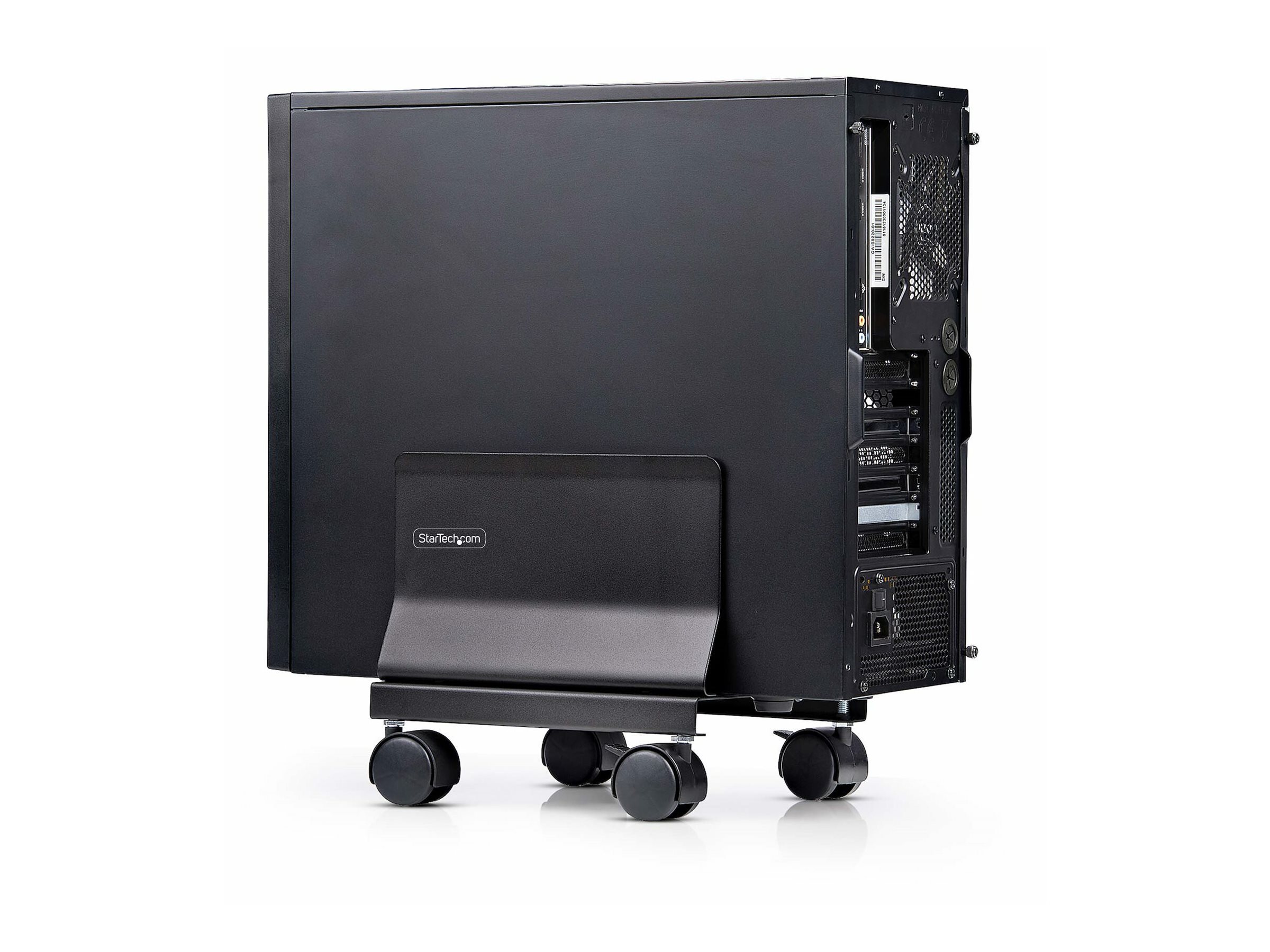 StarTech.com Computer Tower Cart Rolling CPU Caddy w/ Wheels, Adjustable - Chariot - pour ordinateur personnel - acier - noir - CPUMOBILESTND - Chariots