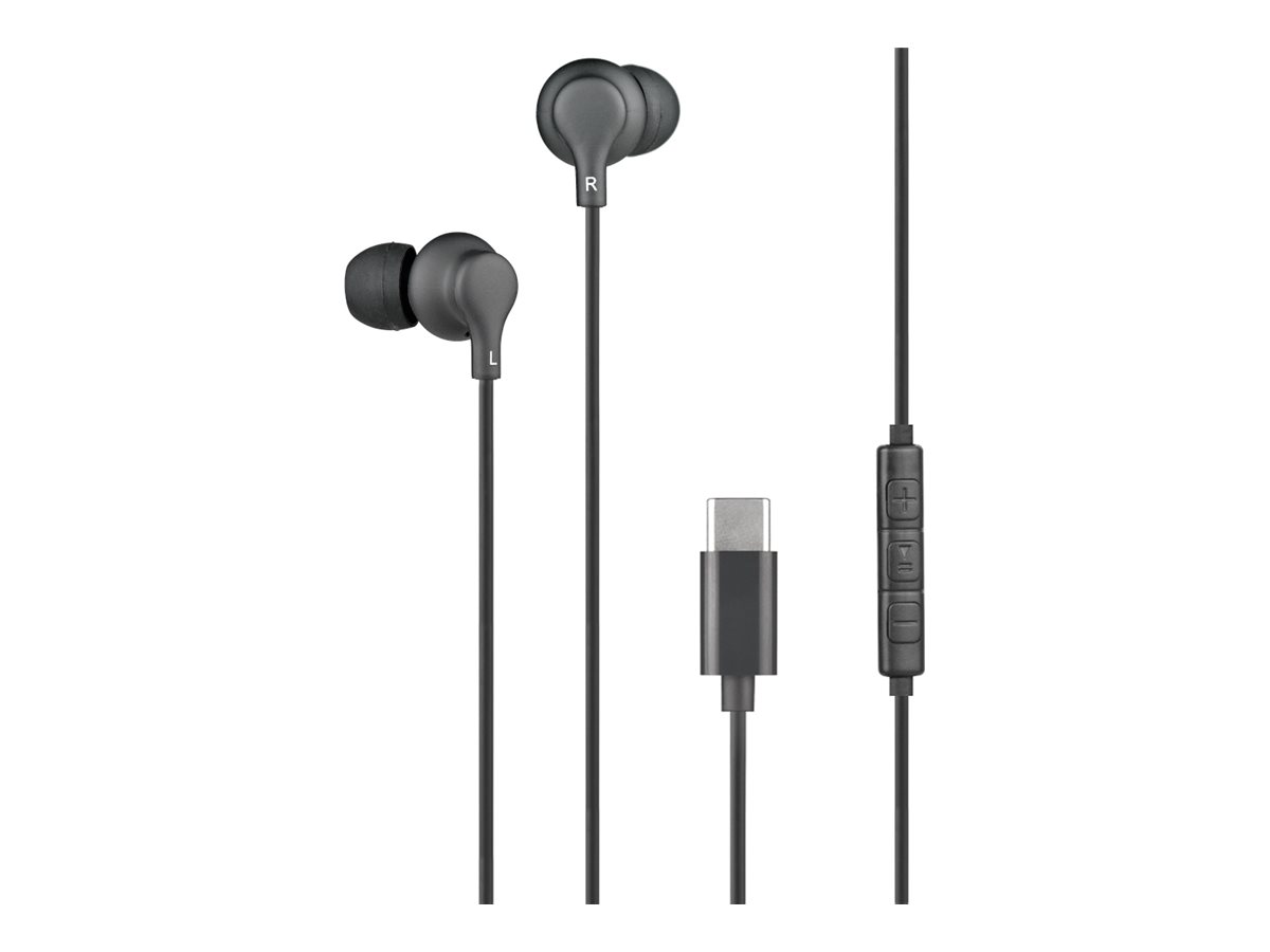 BIGBEN Connected - Écouteurs avec micro - intra-auriculaire - filaire - USB-C - noir - KPINTRAUSBCRB - Écouteurs