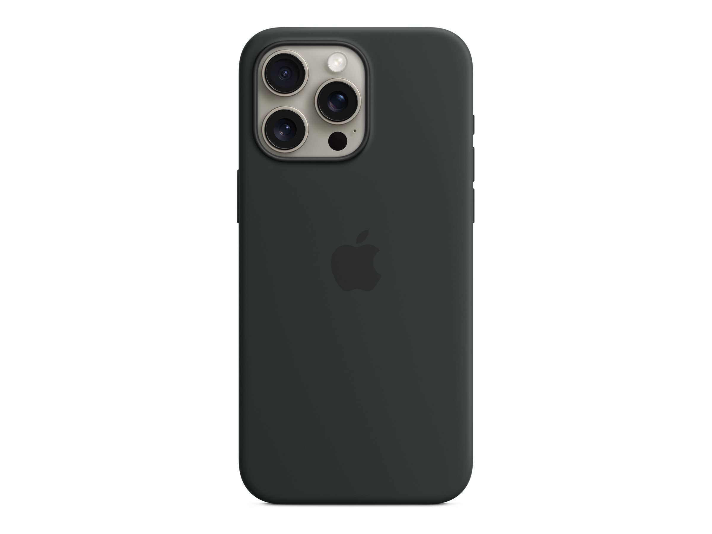 Apple - Coque de protection pour téléphone portable - compatibilité avec MagSafe - silicone - noir - pour iPhone 15 Pro Max - MT1M3ZM/A - Coques et étuis pour téléphone portable