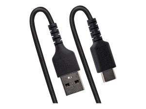 StarTech.com Câble USB vers USB-C de 50cm - Cordon USB USB-C Enroulé à Usage Intensif - Câble USB-A vers USB-C en Fibre Aramide Robuste - Chargeur USB-C M/M - Adaptateur TB3 Noir (R2ACC-50C-USB-CABLE) - Câble USB - USB (M) pour 24 pin USB-C (M) - USB 2.0 - 3 A - 50 cm - bobiné - noir - R2ACC-50C-USB-CABLE - Câbles USB
