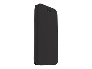 OtterBox Strada Series - Étui à rabat pour téléphone portable - polyuréthane, polycarbonate, caoutchouc synthétique - noir - pour Apple iPhone 6, 6s, 7, 8, SE (2e génération), SE (3rd generation) - 77-61672 - Coques et étuis pour téléphone portable
