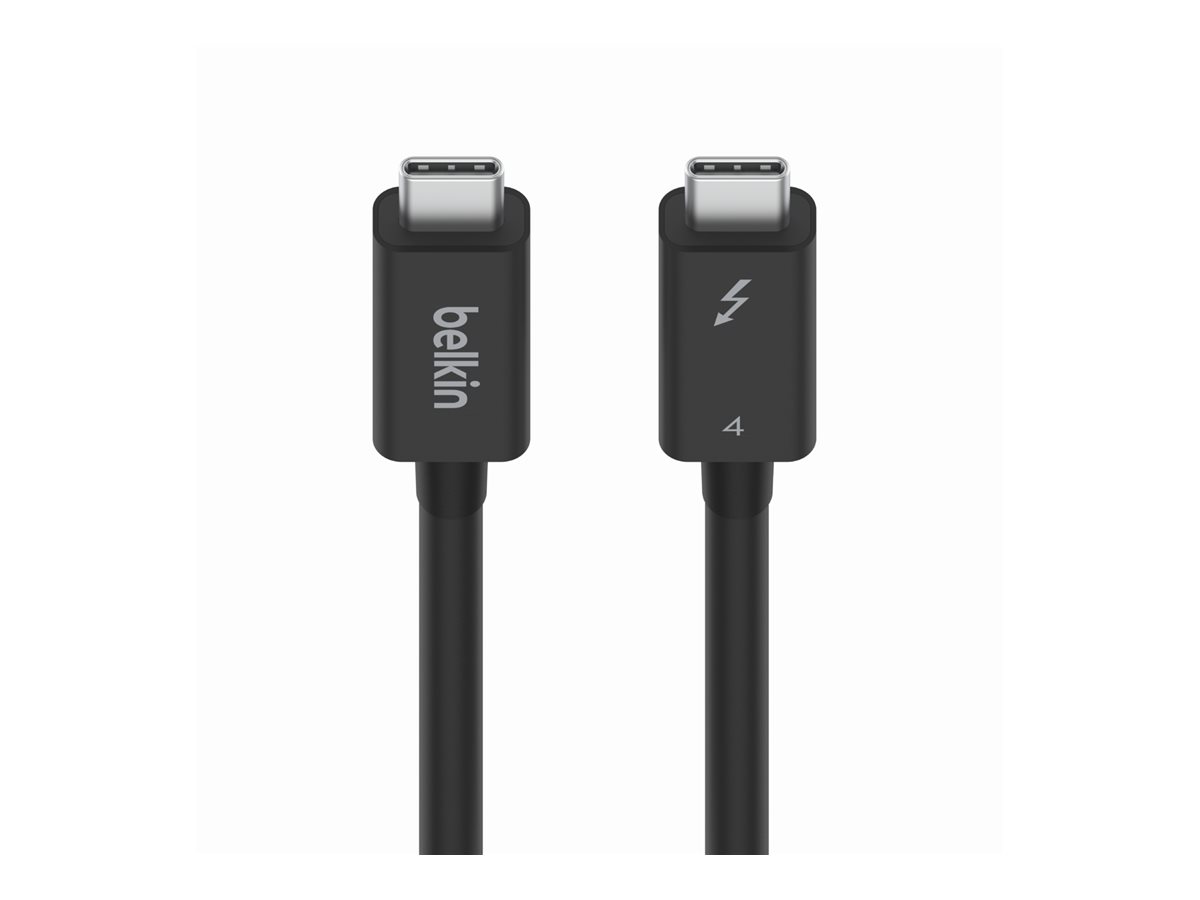 Belkin CONNECT - Câble Thunderbolt - 24 pin USB-C (M) reversible pour 24 pin USB-C (M) reversible - Thunderbolt 4 - 1 m - passif, Alimentation USB (100 W) - pour P/N: INC006TTSGY - INZ003BT1MBK - Câbles spéciaux