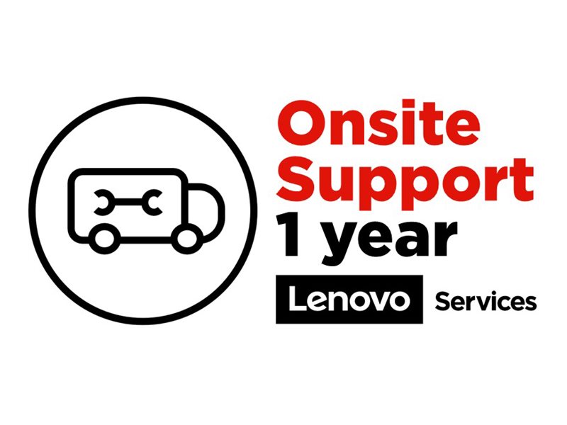 Lenovo Onsite Upgrade - Contrat de maintenance prolongé - pièces et main d'oeuvre (pour système avec garantie de dépôt ou de report d'un an) - 1 année (à partir de la date d'achat originale de l'appareil) - sur site - pour ThinkCentre M70q Gen 3; M70t Gen 3; ThinkCentre neo 50; 50q Gen 4; V55t Gen 2-13 - 5WS0K26179 - Options de service informatique