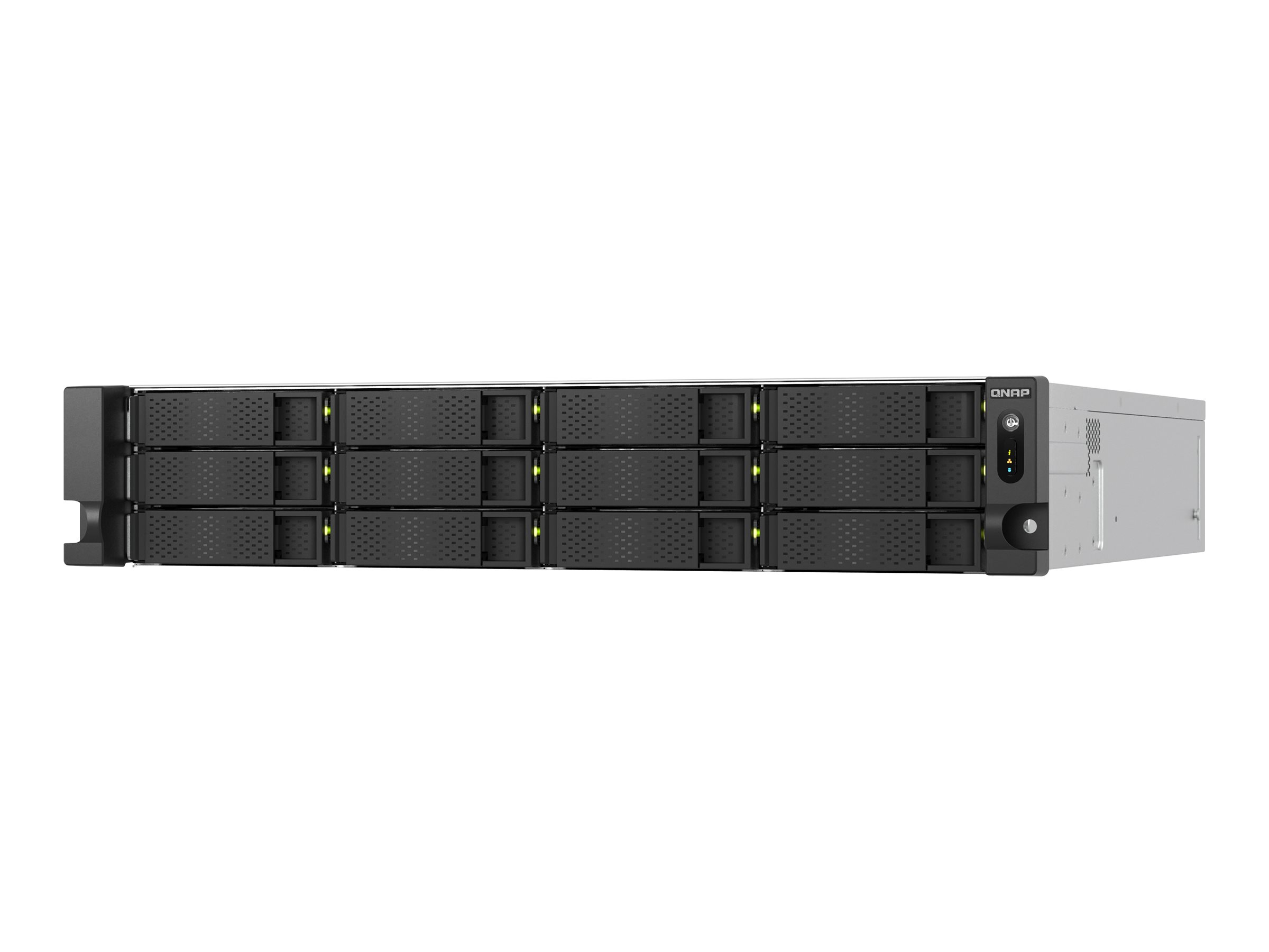 QNAP TS-H1277AXU-RP - Serveur NAS - 12 Baies - rack-montable - SATA 6Gb/s - RAID RAID 0, 1, 5, 6, 10, 50, JBOD, 60 - RAM 32 Go - 2.5 Gigabit Ethernet / 10 Gigabit Ethernet - iSCSI support - 2U - TS-H1277AXU-RP-R7-32G - NAS