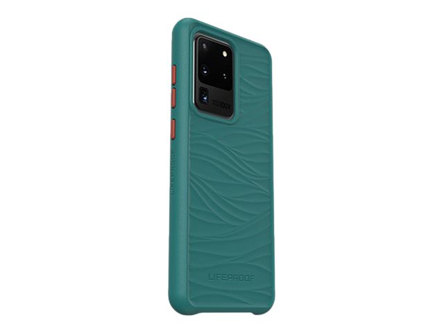 LifeProof WAKE - Coque de protection pour téléphone portable - plastique recyclé d'origine marine - vert/orange, en dessous de - vague de fraîcheur - pour Samsung Galaxy S20 Ultra, S20 Ultra 5G - 77-65126 - Coques et étuis pour téléphone portable