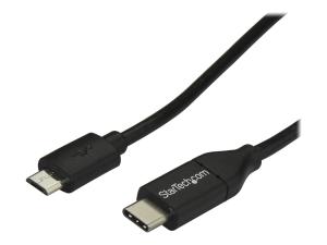 StarTech.com Câble USB-C vers Micro USB de 2 m - Cordon USB Type-C vers Micro-B - Câble de charge compatible Thunderbolt 3 - M/M - USB 2.0 - Câble USB - 24 pin USB-C (M) pour Micro-USB de type B (M) - USB 2.0 - 2 m - noir - USB2CUB2M - Câbles USB
