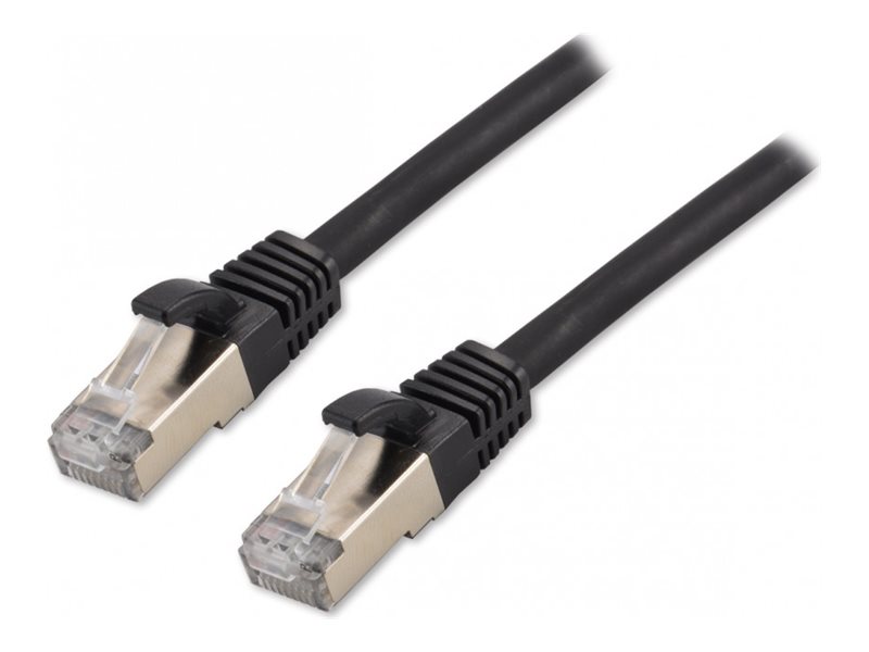 MCL - Câble réseau - RJ-45 (M) pour RJ-45 (M) - 50 cm - SFTP - CAT 8.1 - sans halogène, sans crochet - noir - IC5M99A008SH05N - Câbles à paire torsadée