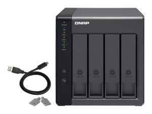 QNAP TR-004 - Baie de disques - 0 To - 4 Baies (SATA-300) - USB 3.2 Gen 1 (externe) - TR-004 - Baies de disque USB