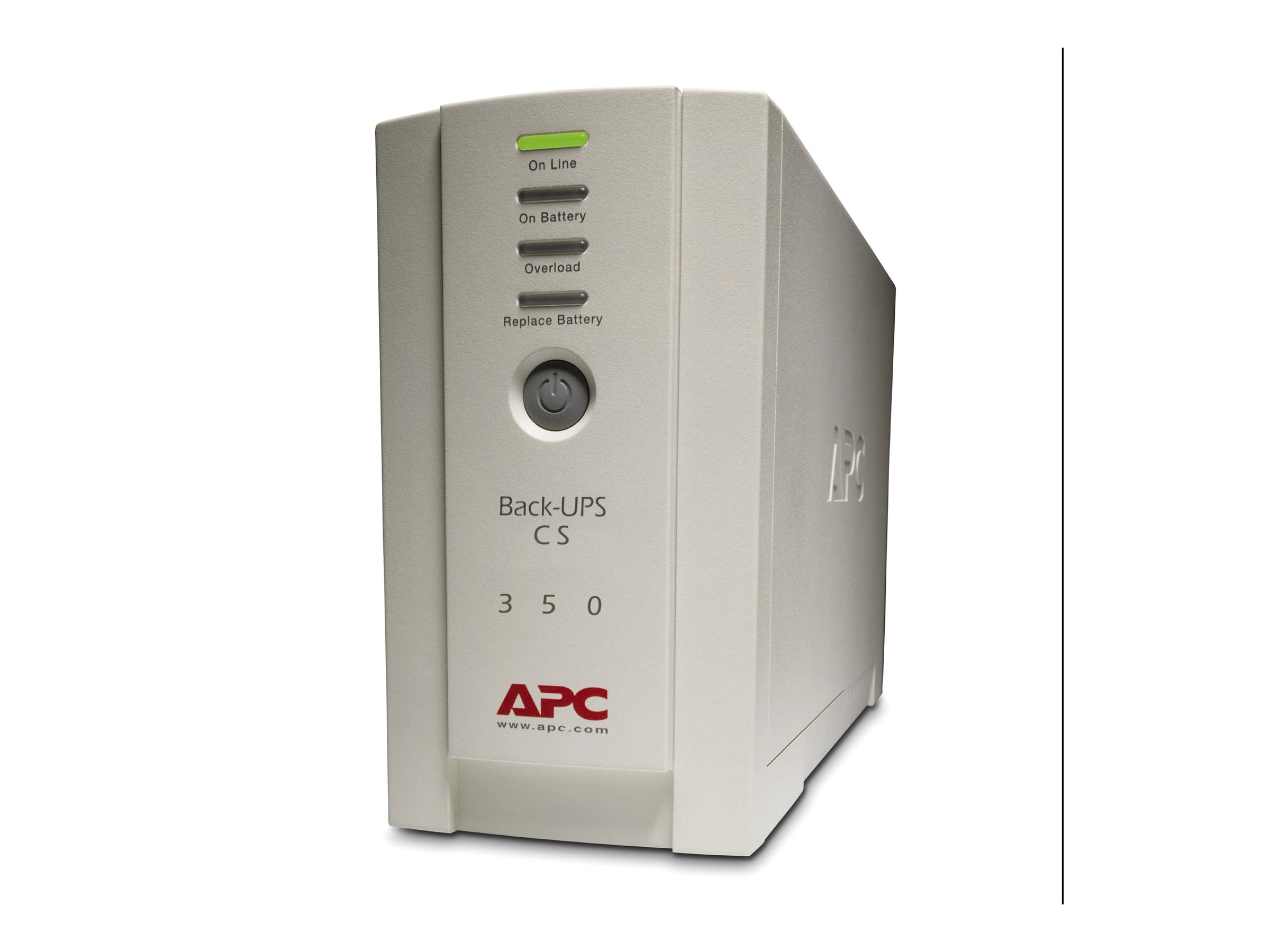 APC Back-UPS CS 350 - Onduleur - CA 230 V - 210 Watt - 350 VA - RS-232, USB - connecteurs de sortie : 4 - beige - BK350EI - UPS autonomes