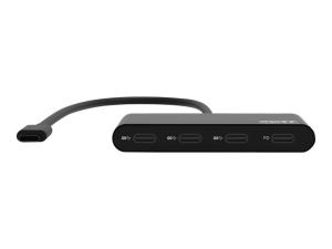 PORT Connect - Concentrateur (hub) - 3 x USB-C + 1 x USB-C (alimentation électrique) - de bureau - 900147 - Concentrateurs USB