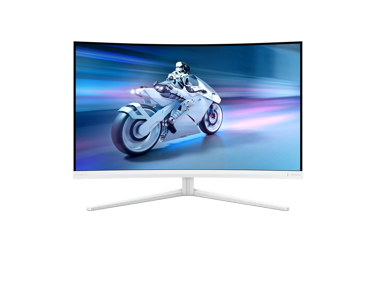 Philips Evnia 5000 32M2C5501 - Écran LED - jeux - incurvé - 32" (31.5" visualisable) - 2560 x 1440 QHD @ 180 Hz - Fast VA - 3500:1 - HDR10 - 0.5 ms - 2xHDMI, DisplayPort - blanc - 32M2C5501/00 - Écrans d'ordinateur