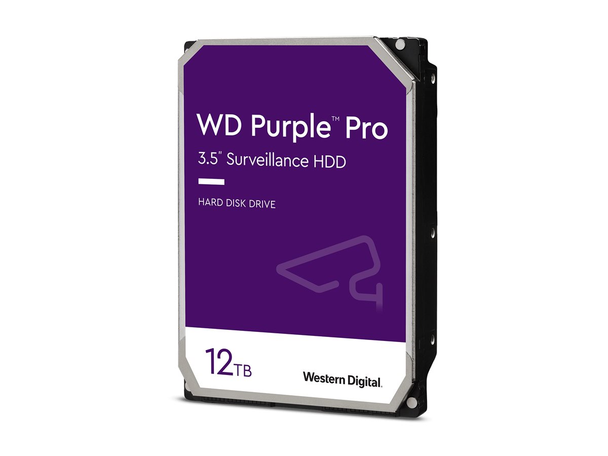 WD Purple Pro WD122PURP - Disque dur - 12 To - interne - 3.5" - SATA 6Gb/s - 7200 tours/min - mémoire tampon : 512 Mo - WD122PURP - Disques durs internes