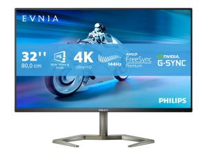 Philips Evnia 5000 32M1N5800A - Écran LED - 32" (31.5" visualisable) - 3840 x 2160 4K @ 144 Hz - IPS - 500 cd/m² - 1000:1 - DisplayHDR 400 - 1 ms - 2xHDMI, 2xDisplayPort - haut-parleurs - noir texturé - 32M1N5800A/00 - Écrans d'ordinateur