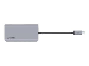 Belkin CONNECT 4 en 1 - Adaptateur de concentrateur multiport - USB-C - HDMI - AVC006BTSGY - Stations d'accueil pour ordinateur portable