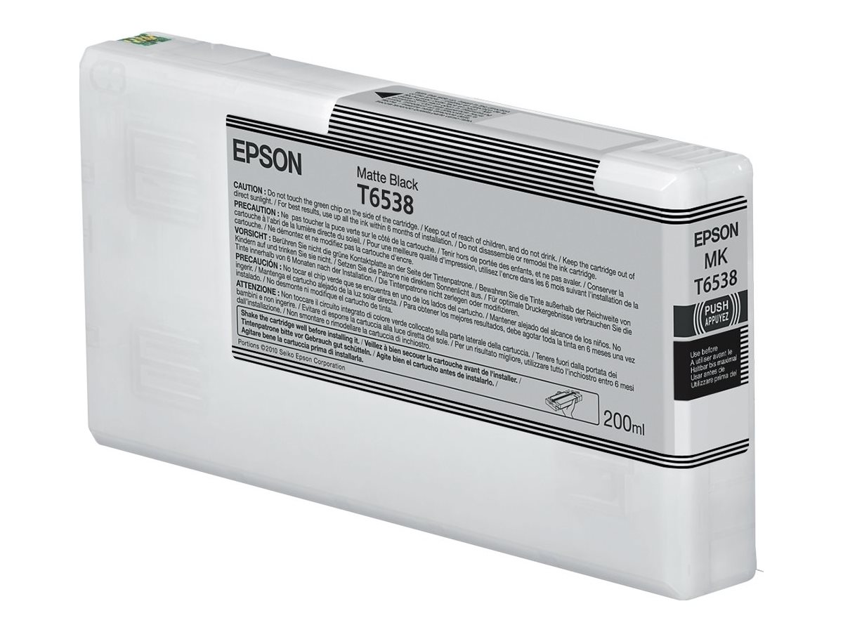 Epson T6538 - 200 ml - noir mat - original - cartouche d'encre - C13T65380N - Cartouches d'encre Epson