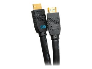 C2G 20ft Ultra Flexible 4K Active HDMI Cable Gripping 4K 60Hz - In-Wall M/M - Câble HDMI avec Ethernet - HDMI mâle pour HDMI mâle - 6.1 m - noir - actif, support pour 4K60Hz - C2G10381 - Câbles HDMI