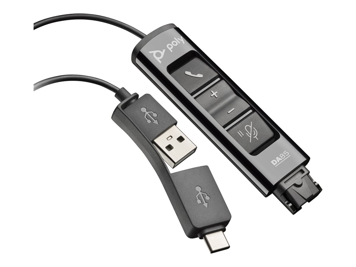 Poly DA75 - Carte son - USB-C / USB-A - pour Victus by HP Laptop 16; Laptop 14, 15, 17; Pavilion Plus Laptop 14, 16 - 786C6AA - Cartes son externes