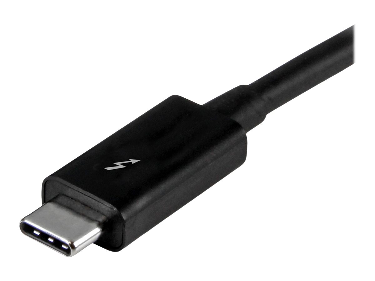 StarTech.com 1m (3.3ft) Thunderbolt 3 Cable, 20Gbps, 100W PD, 4K Video, Thunderbolt-Certified, Compatible w/ TB4/USB 3.2/DisplayPort - Câble Thunderbolt - 24 pin USB-C (M) pour 24 pin USB-C (M) - Thunderbolt 3 / USB / DisplayPort - 1 m - noir - pour P/N: CDP2HDUACP, CDP2HDUACPW, PEXUSB321C - TBLT3MM1M - Câbles spéciaux