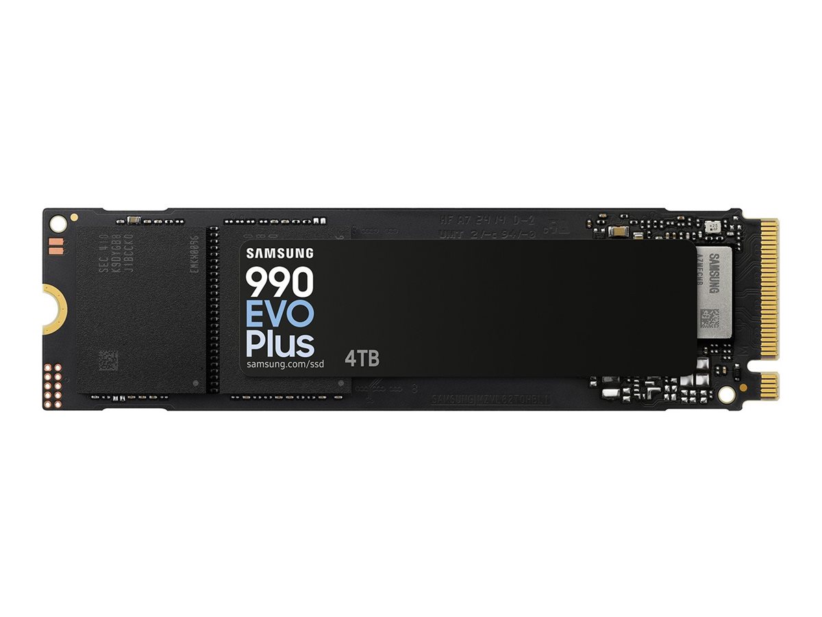 Samsung 990 EVO Plus MZ-V9S2T0 - SSD - chiffré - 4 To - interne - M.2 2280 - PCIe 5.0 x2 (NVMe) - AES 256 bits - TCG Opal Encryption 2.0 - MZ-V9S4T0BW - Disques SSD