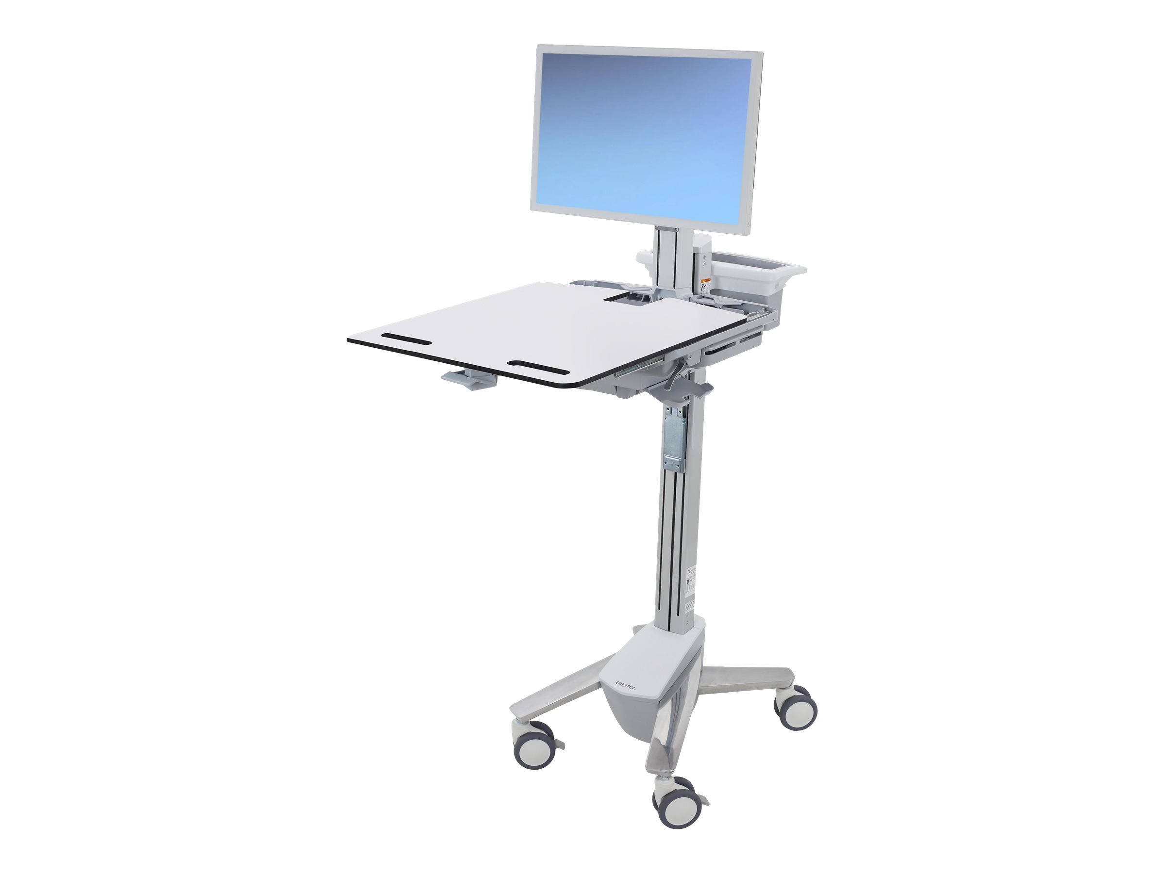 Ergotron Cart - Sliding Worksurface - Chariot - pour écran LCD/équipement PC - médical - aluminium, acier zingué, plastique haute qualité - Taille d'écran : jusqu'à 24 pouces - SV41-6320-0 - Accessoires pour écran