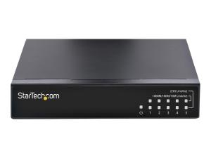 StarTech.com Switch Ethernet 2.5G - Commutateur RJ45 2,5GBASE-T Non géré - Switch 5 ports Rétrocompatible avec les périphériques 10/100/1000Mbps - Répartiteur Ethernet - Switch Wifi/Réseau (DS52000) - Commutateur - non géré - 5 x 10/100/1000/2.5G - de bureau, fixation murale - Tension CC - DS52000 - Concentrateurs et commutateurs gigabit