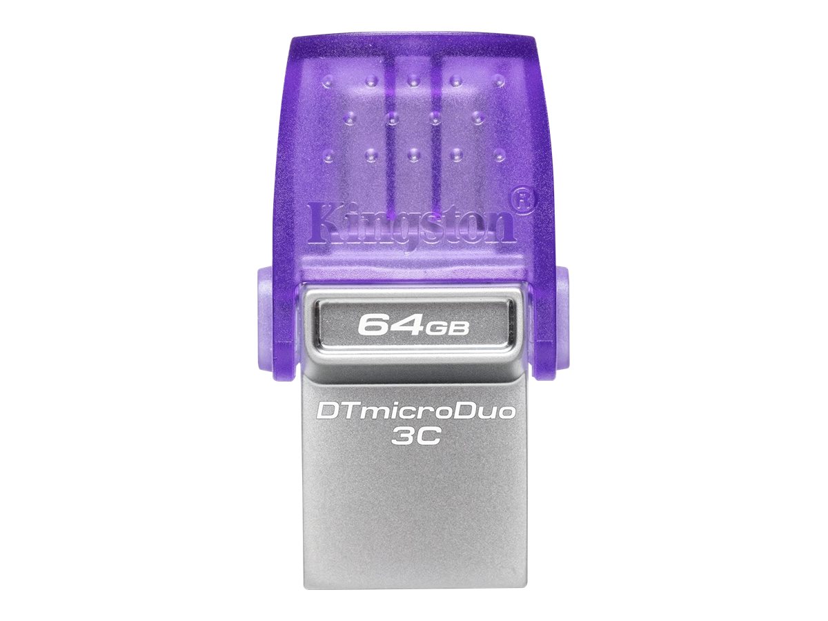 Kingston DataTraveler microDuo 3C - Clé USB - 64 Go - USB 3.2 Gen 1 / USB-C - DTDUO3CG3/64GB - Lecteurs flash