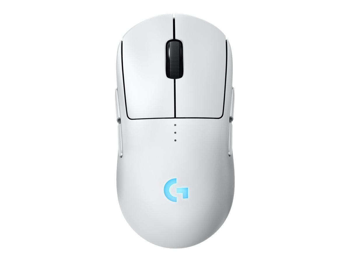 Logitech G PRO 2 - Souris - jeux - droitiers et gauchers - optique - 8 boutons - sans fil, filaire - 2.4 GHz, USB - récepteur USB Logitech LIGHTSPEED - blanc - 910-007302 - Souris