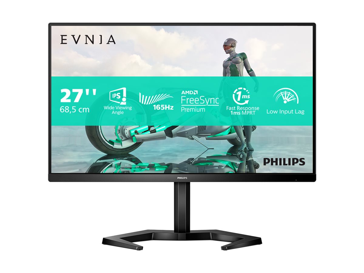 Philips Evnia 3000 27M1N3200ZA - Écran LED - 27" - 1920 x 1080 Full HD (1080p) @ 165 Hz - IPS - 250 cd/m² - 1100:1 - 1 ms - 2xHDMI, DisplayPort - haut-parleurs - noir texturé - 27M1N3200ZA/00 - Écrans d'ordinateur