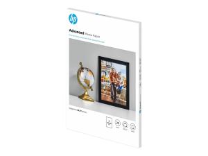 HP Advanced Glossy Photo Paper - Brillant - A4 (210 x 297 mm) - 250 g/m² - 25 feuille(s) papier photo - pour ENVY 50XX; Officejet 52XX, 80XX; Photosmart B110, Wireless B110 - Q5456A - Papier photo