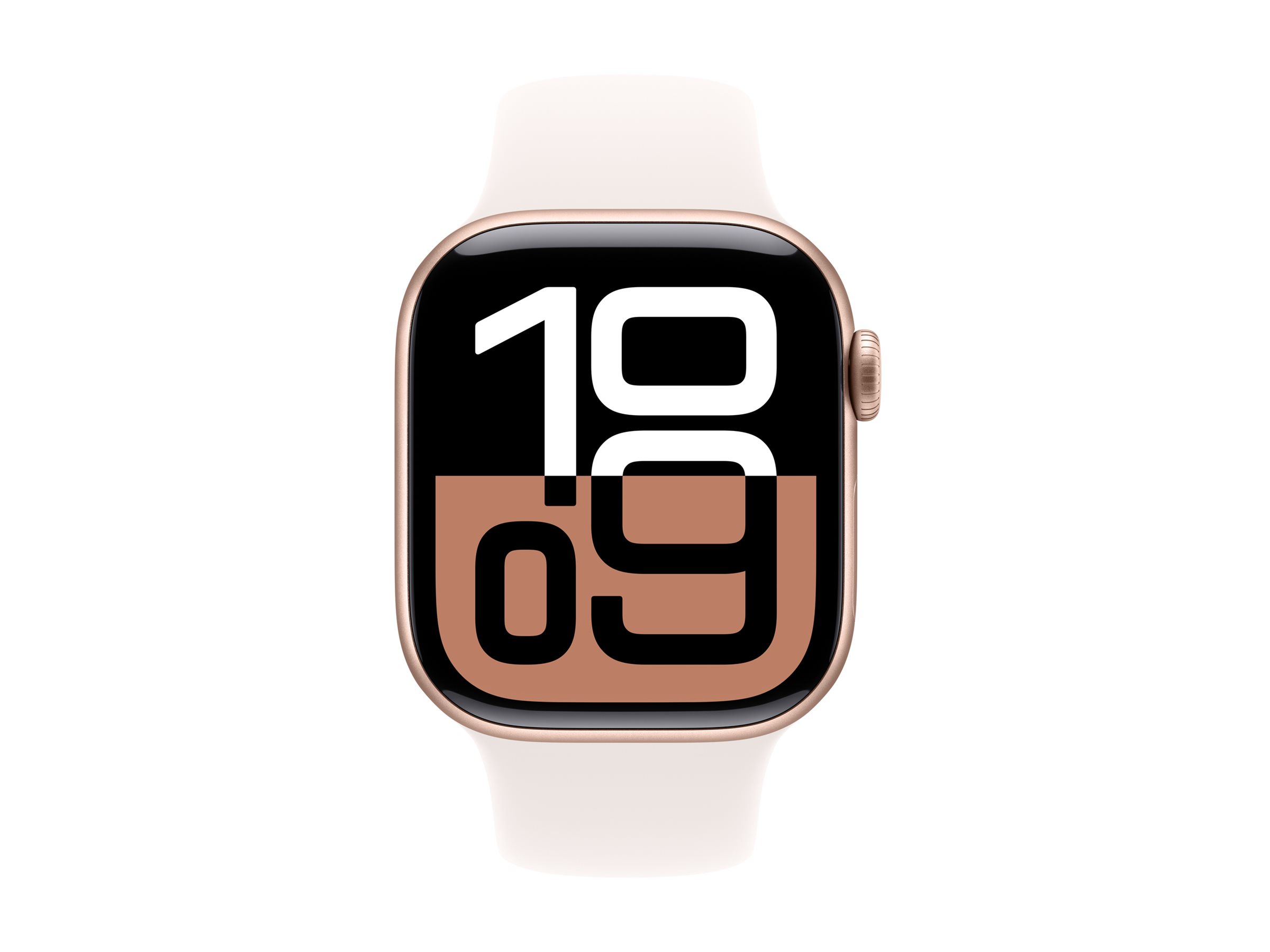 Apple Watch Series 10 (GPS + Cellular) - 42 mm - aluminium rose or - montre intelligente avec bande sport - fluoroélastomère - blush léger - taille du bracelet : S/M - 64 Go - LTE, Wi-Fi 4, UWB, Bluetooth - 4G - 29.3 g - MWX93QF/A - Montres intelligentes