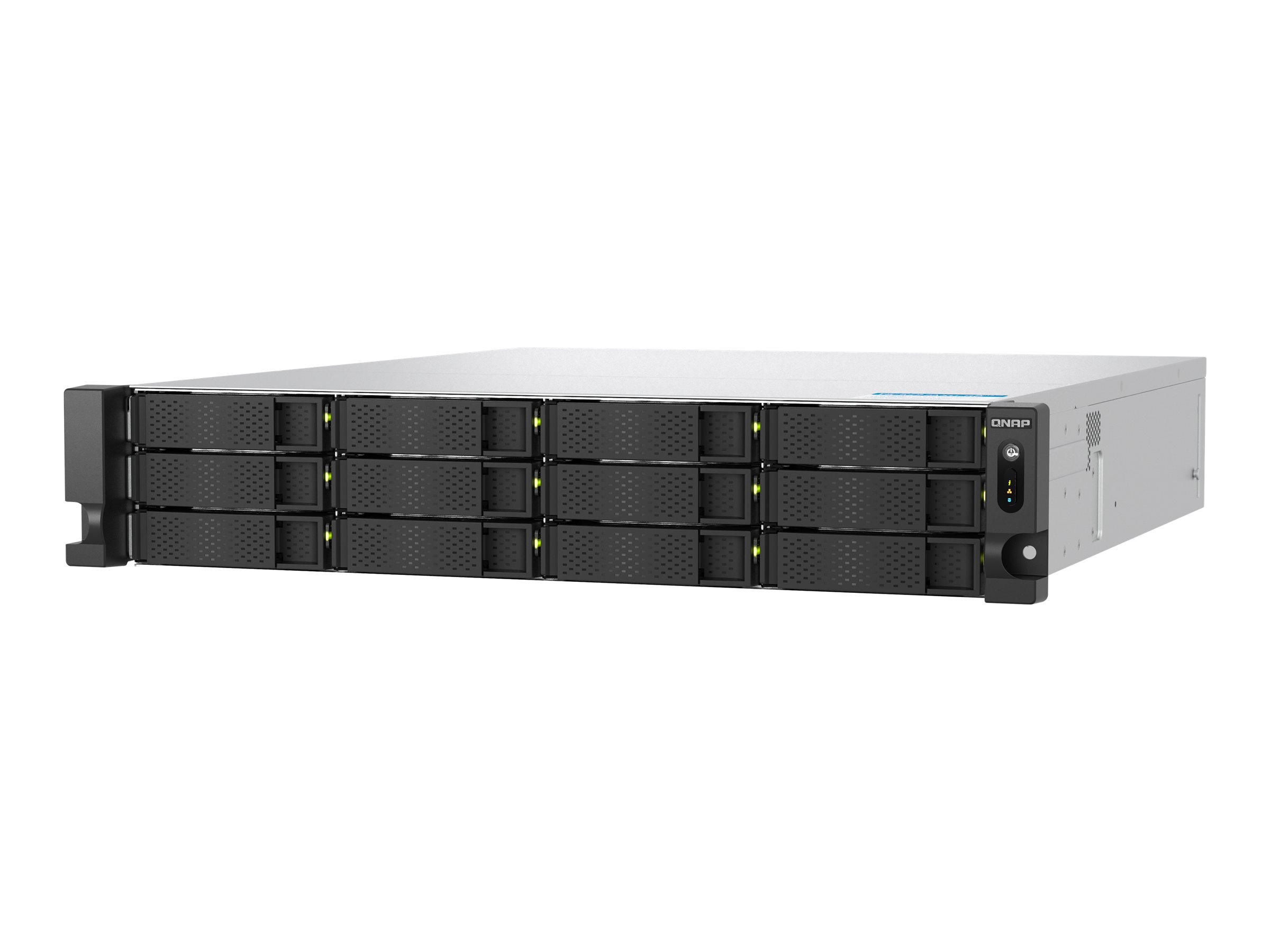 QNAP TS-H1277AXU-RP - Serveur NAS - 12 Baies - rack-montable - SATA 6Gb/s - RAID RAID 0, 1, 5, 6, 10, 50, JBOD, 60 - RAM 16 Go - 2.5 Gigabit Ethernet / 10 Gigabit Ethernet - iSCSI support - 2U - TS-H1277AXU-RP-R5-16G - NAS