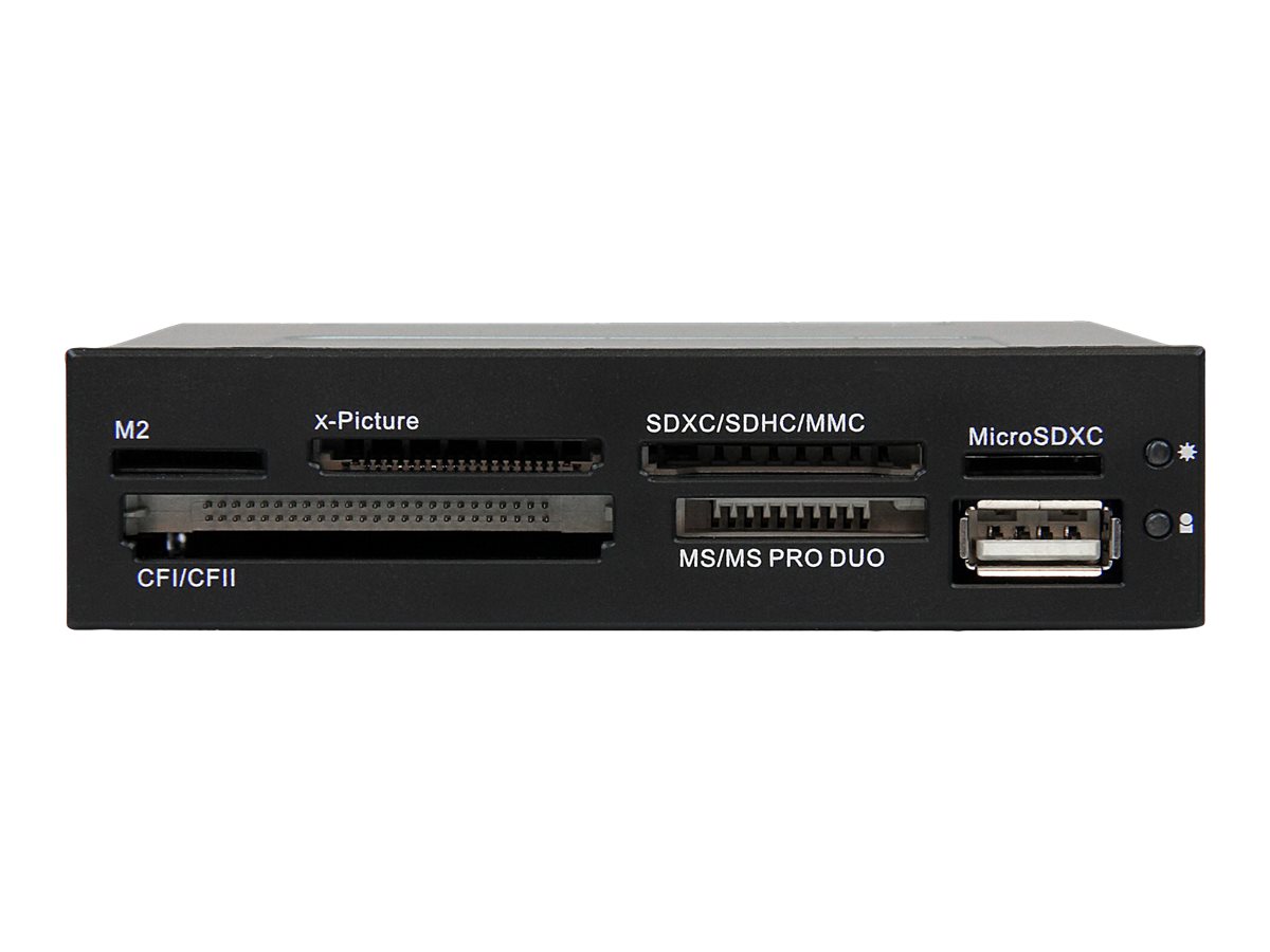 StarTech.com Lecteur de cartes mémoire interne de 3,5 pouces avec port USB 2.0 - Lecteur multicartes 22-en-1 pour PC - Noir - Lecteur de carte - 22 en 1 - 3,5 po (Multi-Format) - USB 2.0 - 35FCREADBK3 - Lecteurs de cartes